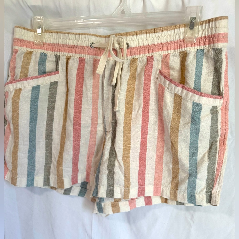 Striped linen short